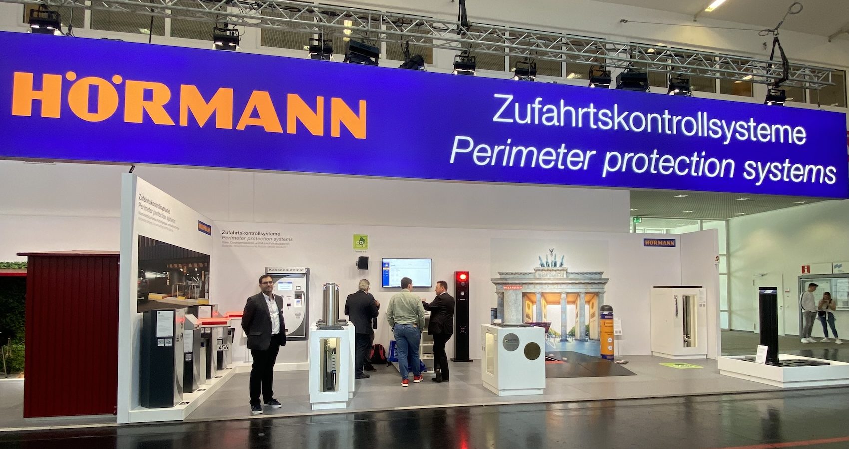 Hormann boothe that the trade fair BAU in Munich showing the Pilomat product range